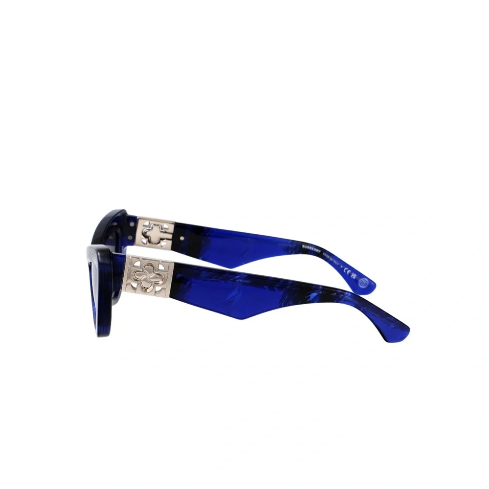 Burberry Check Blue Cat-Eye Sunglasses for Women - Picture 2 of 15